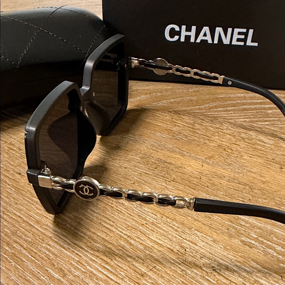 Chanel Black & Silver Sunglasses - Picture 7 of 7